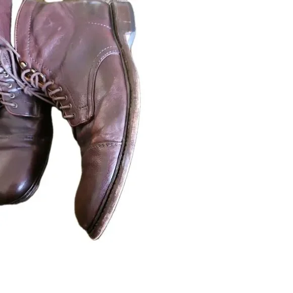 FRYE Jack Lace Up Boots Mens 13 Brown Leather Cap Toe Broken In Frye Men main image 4